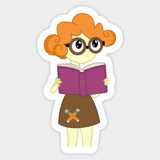 Scribble Dee with a book Sticker